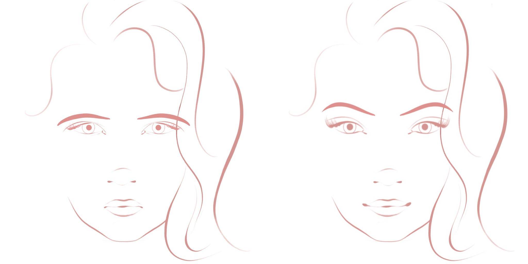 Vorher und Nachher eines Augenbrauenliftings
